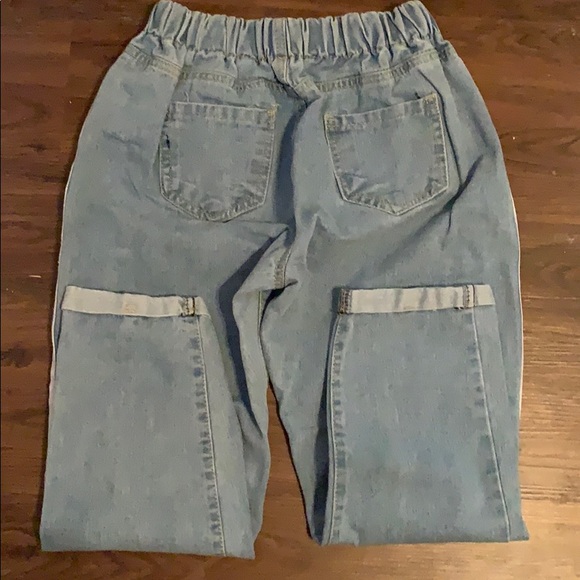 Drawstring denim pants - Picture 2 of 4